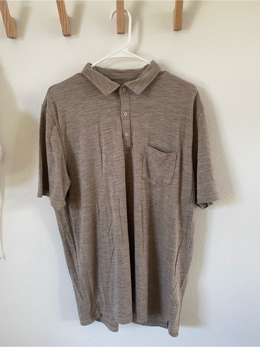 Woolly Men’s XL Short Sleeve Polo 100% Merino
Wool